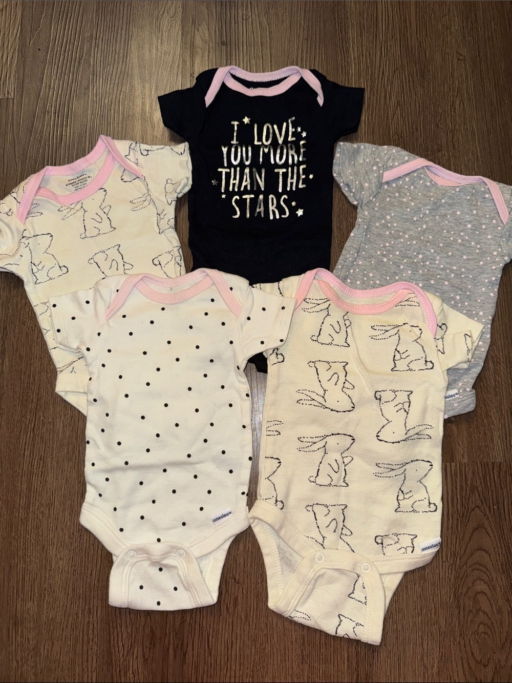 Baby Girls Gerber 5-Pack One-Piece Bodysuits